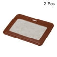 thumbnail image 3 of Uxcell 4"x3" Horizontal Badge Holders Clear ID Window with 1 Card Slot, Brown 2Pack, 3 of 5