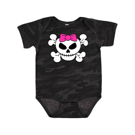 

Inktastic Skull with Bow Gift Baby Girl Bodysuit
