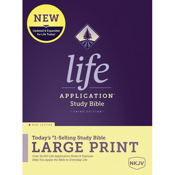 NKJV Life Application Study Bible/Large Print (Third Edition)-Hardcover