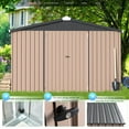 thumbnail image 3 of YODOLLA 10 x 14 ft. Outdoor Metal Storage Shed with Sliding Roof & Lockable Door, 3 of 6