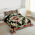 thumbnail image 3 of Manfei Southwestern Flower 2pcs Bedding Comforter Set for Teens Boys Girls,Bohemian Boho Twin Comforter Sets,Tribal Aztec Breathable Bedding Set,Ultra Soft Home Decor,Reversible, 3 of 8