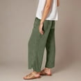 thumbnail image 4 of Mgmyaa Palazzo Pants for Women Dressy Casual Solid Color Baggy Wide-Leg Pants Casual Elastic Waist Relaxed Pocket Pants, 4 of 8