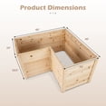 thumbnail image 3 of Costway 24'' L-Shaped Deep Root Planter Box Wooden Raised Garden Bed with Open-Ended Base, 3 of 9