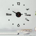 thumbnail image 1 of Agiferg DIY Wall Clock 3D Mirror Surface Sticker Home Office Decor Clock, 1 of 4
