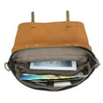 thumbnail image 3 of *Clearance* Vagarant Traveler Casual Style Cowhide Leather Cotton Canvas Messenger Bag C41.COF, 3 of 3