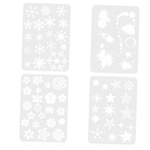 4x Reusabletemplate Set Stencils Painting Templates DIY for Journal Notebook Macarena Plantilla de plantillas