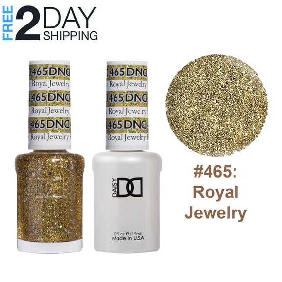 DND Gel Nail Polish & Nail Lacquer Set Soak Off Duo Set - #465 Royal Jewelery, 0.5 oz