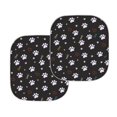 thumbnail image 2 of Yuyamidu Dog Paw Car Window Shades for SUV Auto Truck Heart Car Sun Shade Windshield Decor Black Car Windshield Sun Shade 2 Piece Car Shades for Front Windows, 2 of 5