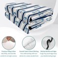 thumbnail image 4 of Twin Quilt Set 68''x86'', Navy Blue Anchor Nautical Lightweight Summer Bedspread Coverlet Set with 2 Pillow Shams, Coastal Ocean Summer Beach Breathable All Season Quilt Bedding for Dorm/Bedroom, 4 of 9