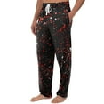 thumbnail image 4 of Domuza Halloween Pajamas Mens Novelty Horror Print Casual Drawstring Pajama Pants Lightweight Soft Cotton Lounge Pajama Bottoms with Pockets Black XXL, 4 of 5
