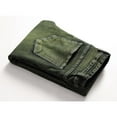 thumbnail image 4 of HOOMEUMY Men's Green Denim Jeans Slim Fit Straight Leg Stretch Ripped Jeans Distressed Jeans Trousers for Men Green 36, 4 of 9