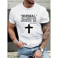 thumbnail image 1 of Men's Casual Cross Slightly Stretch Graphic Tee, Male Clothes For Summer, 1 of 4