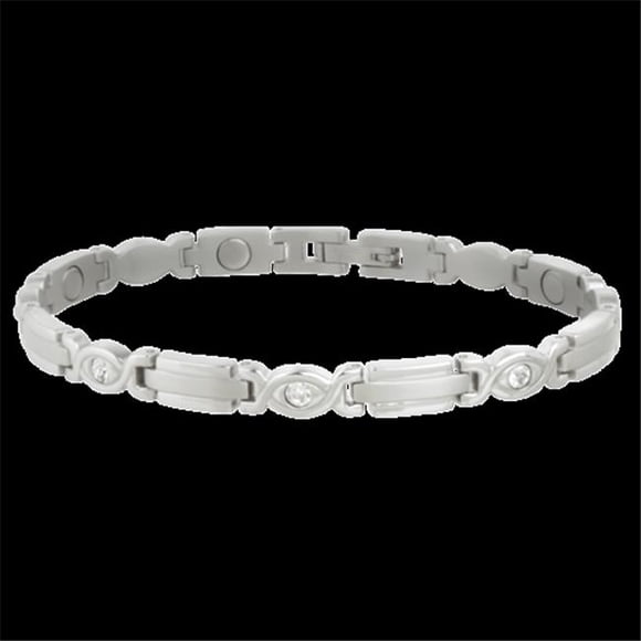 Sabona 30365 Lady Executive Gem Magnetic Bracelet - Silver, Small