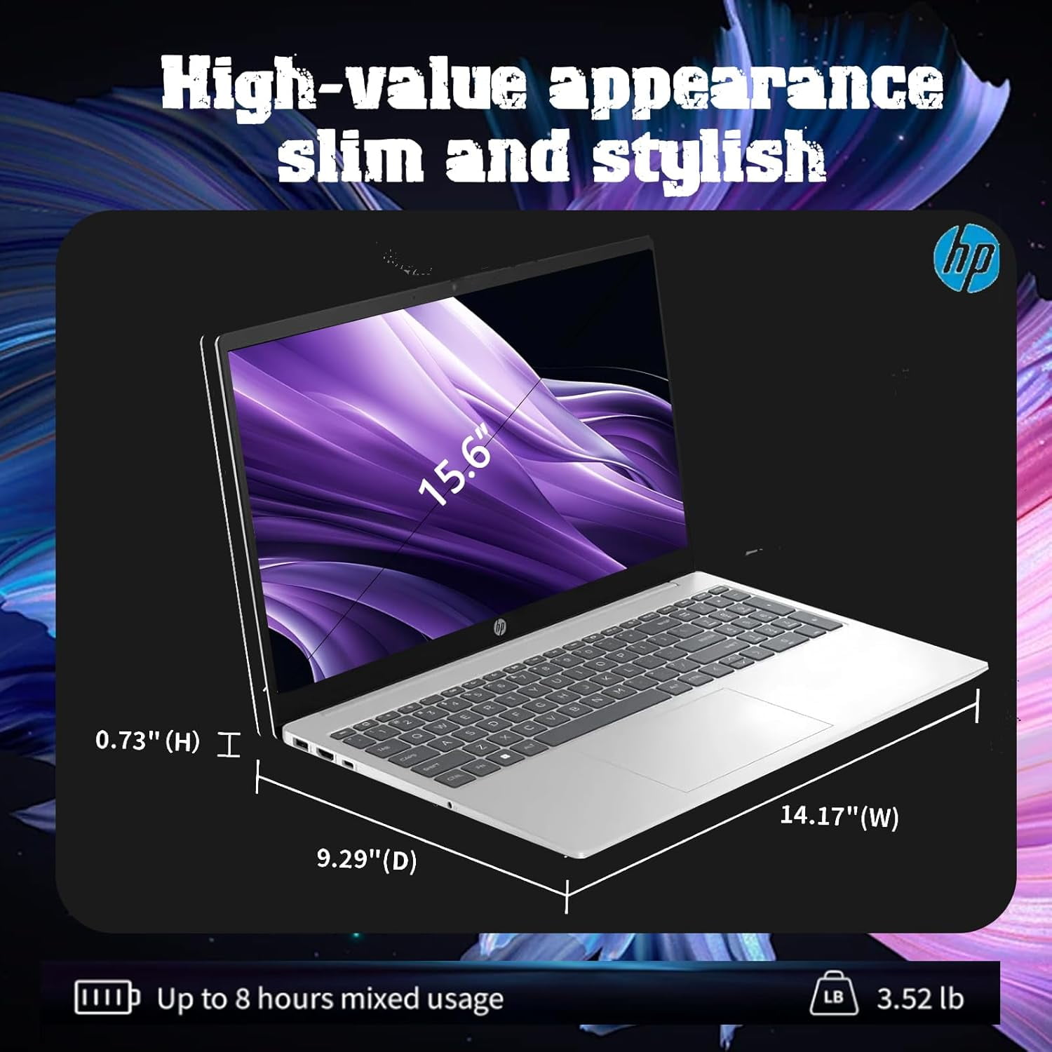 HP Touchscreen Laptop, Intel Core i3-1315U, 16GB RAM, 512GB SSD, 15.6" 250 nits Anti-Glare Display, Copilot-AI Chat, Windows11 Pro Computer for Business & Students