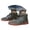 Green, variant on Girls Boys Barefoot Snow Boots Adjustable Strappy Booties Casual Furry Lined Wide Toe Box Flats Shoes