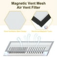 thumbnail image 3 of 4Pcs Floor Vent Covers, 12"x4" Magnetic Floor Register Air Vent Screen, White, 3 of 5
