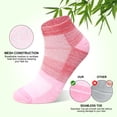 thumbnail image 2 of UNEEI Bamboo Viscose Diabetic Ankle Socks: Wide Calf Diabetic Socks with Seamless Toe - 6 Pairs Non Binding Neuropathy Socks for Women Men, Size 9-11, 2 of 6
