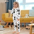 thumbnail image 5 of Black Cat Footprint Pattern Cotton Pajamas 2 Piece Set Sleepwear Soft and Comfortable Homewear Nightwear, 5 of 7