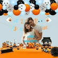thumbnail image 4 of A Little Boo is Almost Due Balloons Garland Kit, Blue and Orange, Halloween Baby Shower Decorations for Boy Ghost Bat Balloons Banner A Baby is Brewing Cake Topper Set, 4 of 6