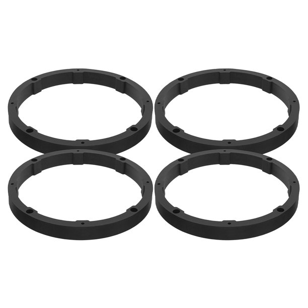 4 anillos espaciadores adaptadores universales para altavoces de coche, anillo de montaje de altavoz, junta de plástico para instalación de sistema de audio automotriz