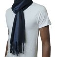 thumbnail image 2 of Alpine Swiss Mens Plaid Scarf Soft Winter Scarves Unisex, Navy Stripe, One Size, 2 of 5