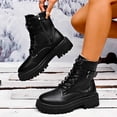 thumbnail image 6 of Xiaoxatg Women's Ankle Boots Stylish -On Fashion Casual Warm Platform Booties for Everyday Wear 6 Black, 6 of 9