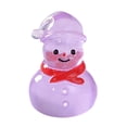 thumbnail image 1 of Adorno de muñeco de nieve que brilla en la oscuridad - Decoración de escritorio de resina con función de iluminación, decoración navideña festiva, 1 of 2