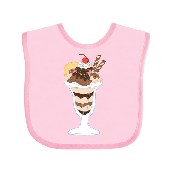 Inktastic Ice Cream Sundae Boys or Girls Baby Bib