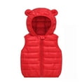 thumbnail image 3 of Kids Girls Winter Red Puffer Vest Puffer Jacket Sleeveless Quilted Vest Winter Warm Down Padded Vest Toddler Boys Girls Puffer Vest 6-12M, 3 of 3