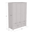 thumbnail image 7 of Topazio 3D2S Solid Wood Wardrobe, 7 of 7