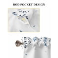 thumbnail image 6 of Blue Starfish Coastal Bathroom Window Curtain, Eucalyptus Summer Nautical Shell Ocean Light Filtering Coffee Kitchen Curtains, Bedroom Living Room Curtains 2 Panel 84"x45", 6 of 6