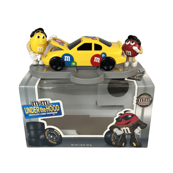 M&M’s “Under the Hood” Race Car Candy Dispenser (Yellow)