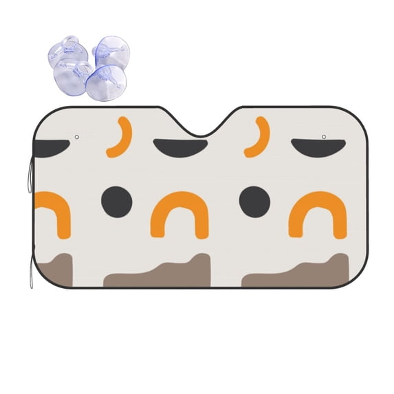 XMXY Car Sun Shade Windshield, Bohemian Minimalism Automotive Front Window Sun Visor for Cars SUV Trucks, Small Size