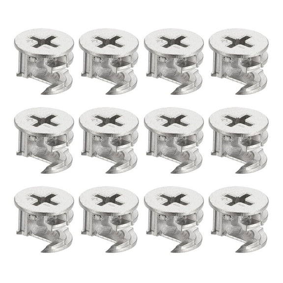 Uxcell Cam Lock Nuts for Furniture, 12 Pack 14.6x11.5mm Joint Connector Locking Nuts Furniture Connecting Cam Fittings