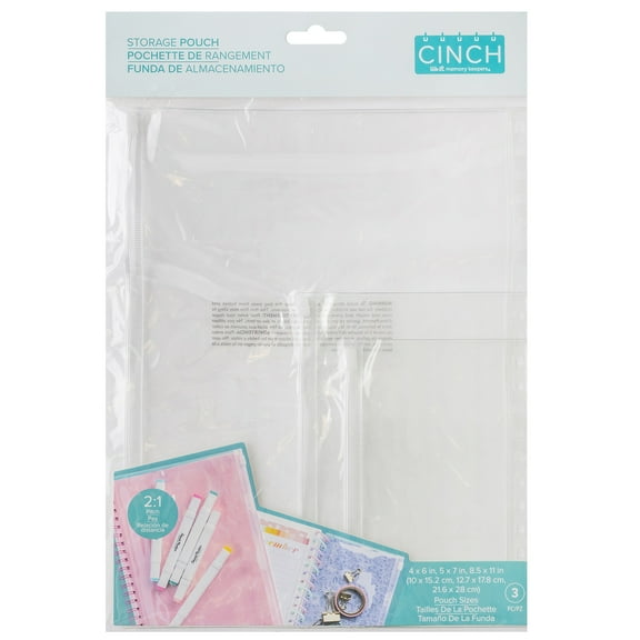 We R Memory Keepers Cinch Storage Pouch-3 Pieces