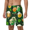 thumbnail image 1 of Balery St Patrick's Day10 Bañador para hombre, shorts de playa de secado rápido con entrepierna y forro de compresión-X-Large, 1 of 6
