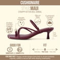 thumbnail image 2 of Cushionaire Maui Strappy Womens Sandals with Kitten Heels – Vegan Leather Square Toe Dress Sandals for Women with Dressy Metal Accent Toe Loop, 2 of 19