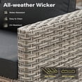 thumbnail image 6 of Toject 11 Pieces Patio Furniture Set All Weather Wicker Outdoor Conversation Set with 54" Fire Pit Outside Furniture Patio Sofa with Swivel Chairs & Solar Table, Black, 6 of 10
