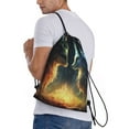 thumbnail image 4 of Yiaed Firefly Forest Fox Print Drawstring Bags Drawstring Backpack Bulk String Back Pack Gym Sport Bag-Small, 4 of 5
