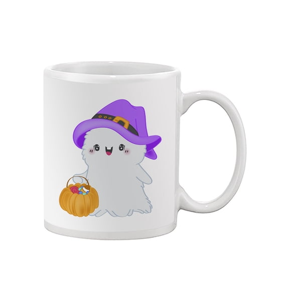 Fluffy Ghost W Pumpkin Mug - Image by Shutterstock,