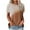 Khaki, variant on Womens Tops Plus Size Women's Short Sleeved Gradient Printed Round Neck T-shirt Top