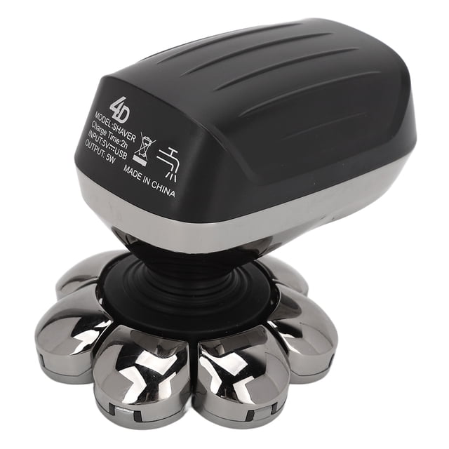 Rasuradora Eléctrica, 8 Cabezas De Cuchillas De Rotación Flexible Impermeable Auto Razado 6 En 1 Navaja Eléctrica USB Para El Hombre