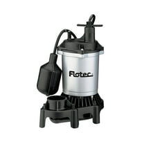 Flotec FPZS50T 1/2 HP 4200 GPH Max Flow Submersible Thermoplastic Sump Pump