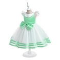 thumbnail image 3 of SERTG Girls Dress Floral Sheer Sweep Train Halloween Sleeveless Round Neck Role Play Outfit for Big Kids 4-10 Years(Green#1,8 Years), 3 of 9
