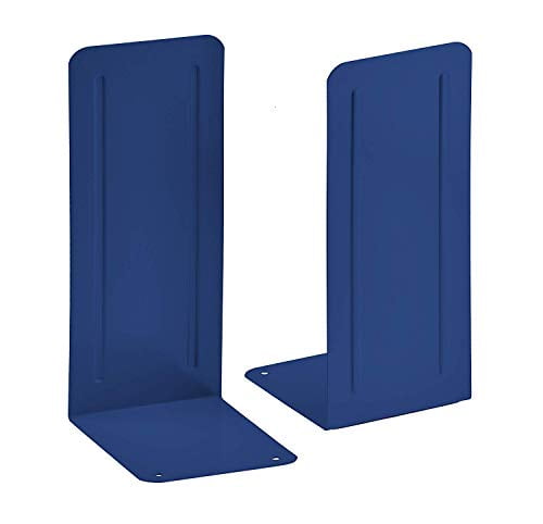 Acrimet Metal Bookends, 4.5' x 4', Blue