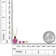 thumbnail image 2 of Gem Stone King 18K Rose Gold Plated Silver Round Pink Moissanite and Black Onyx Pendant and Earrings Jewelry Set for Women (4.56 Cttw, Gemstone Birthstone, with 18 inch Chain), 2 of 3