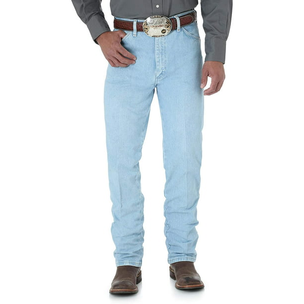 wrangler men's cowboy cut slim fit jean, bleach, 36x30 