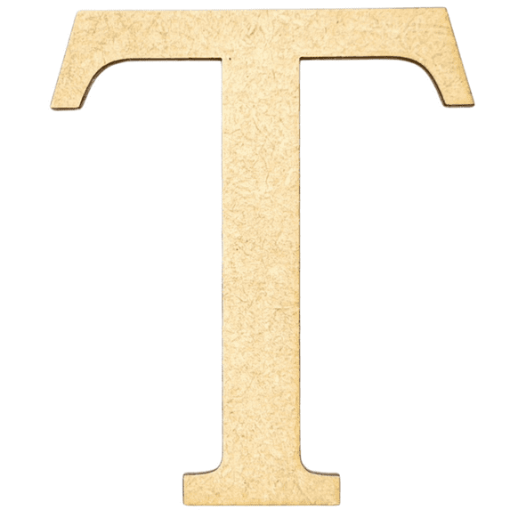 Krafty Supply 20" Tall Greek Wood Letter TAU | 1/8" Thick | Greek Alphabet | MDF Letters