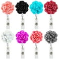 thumbnail image 2 of 2021 Nouveau Design 1 Pce Porte-Badge Rétractable en Résine à Rotation 360° pour Infirmière Porte-Badge Élégant Floral Porte-Clés 3, 2 of 6