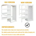 thumbnail image 5 of Bellemave Full Size Loft Bed with Storage Staircase Wooden Full Loft Bed Frame with Built-in Storage Wardrobe and Guardrails for  Teens, No Box Spring Needed, White, 5 of 11